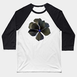 black flower Baseball T-Shirt